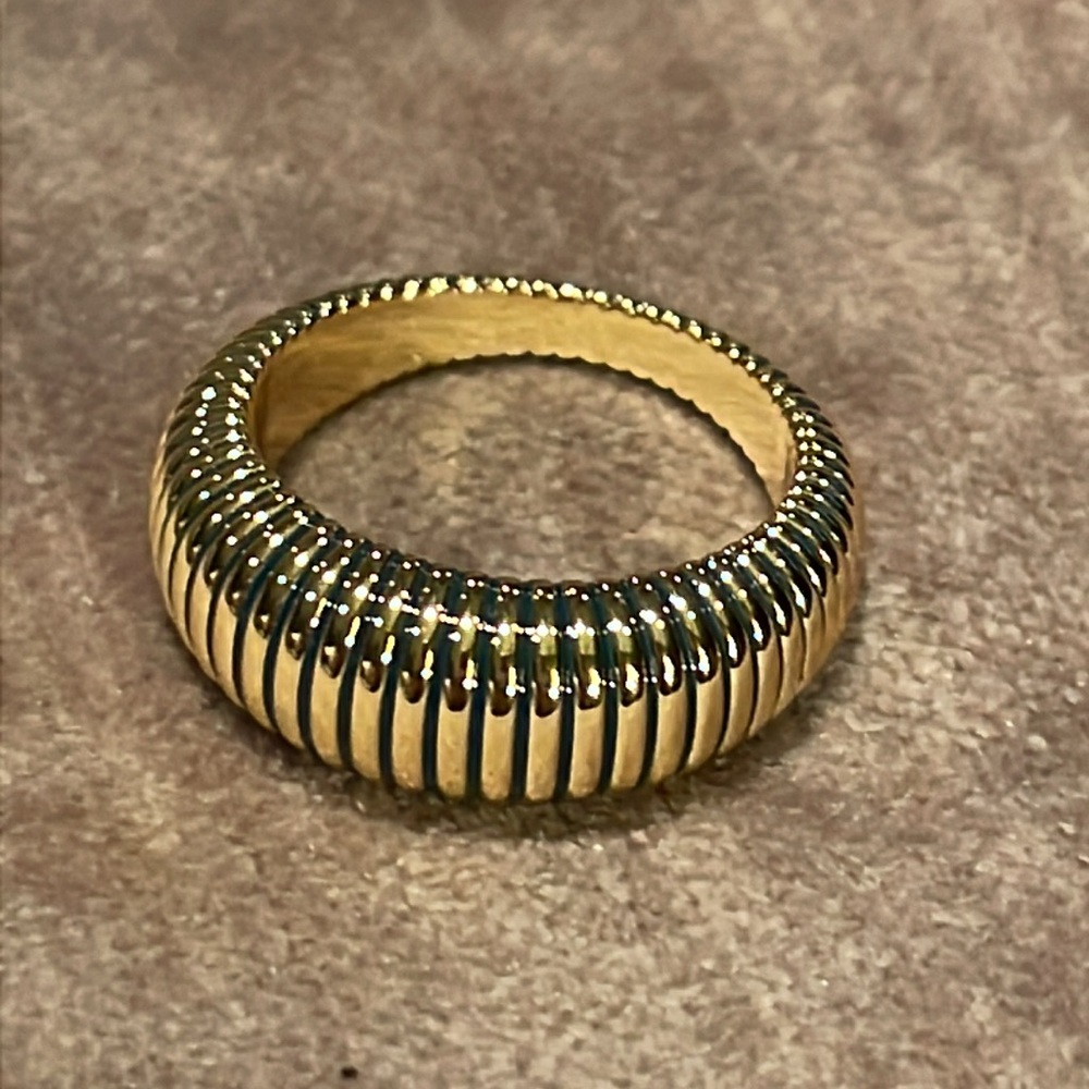 GORJANA
18kt Gold Catalina Enamel Ring NWOTS Blue size 5